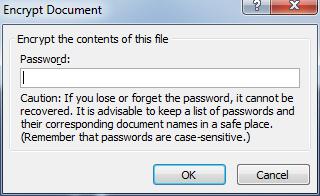 Microsoft Office 97/2003 Password-Based File Encryption 40-bit encryption key Guaranteed