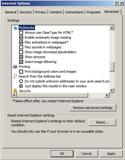 Getting Started a. In the Security tab of the Internet Options dialog box, select the Local Intranet icon. b. Set the security level slider to Medium-low. c.
