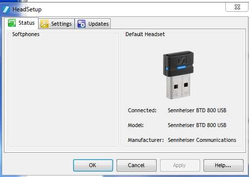7.3. Connect Sennheiser MB Pro Series Headsets Plug Sennheiser BTD 800 Bluetooth dongle into USB port of PC.