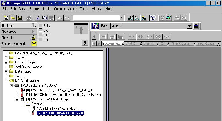 10 Configuring the 1791ES-IB8XOBV4 Guard I/O Safety Module in RSLogix 5000 Software In the RSLogix 5000 project, the