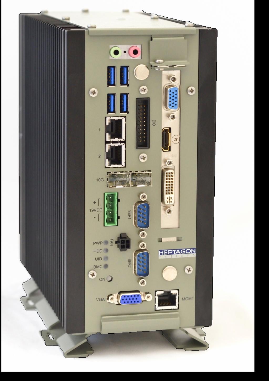 1. Introduction HQ-BOX is a series of rugged compact embedded fanless servers, based on Intel Xeon D-1500 server CPU s embedding up to 16 Cores, 128GB DDR4 ECC, 2x 10Gb SFP+, and more features for