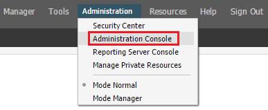 The Administration Console is only available to managers and allows them to configure a WebFOCUS Business User Edition environment to match their specific requirements.