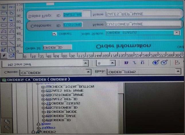 The Departments table in the database contains four columns.