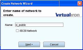 Click Create Network and follow the Create Network Wizard windows. Enter a name for the network.
