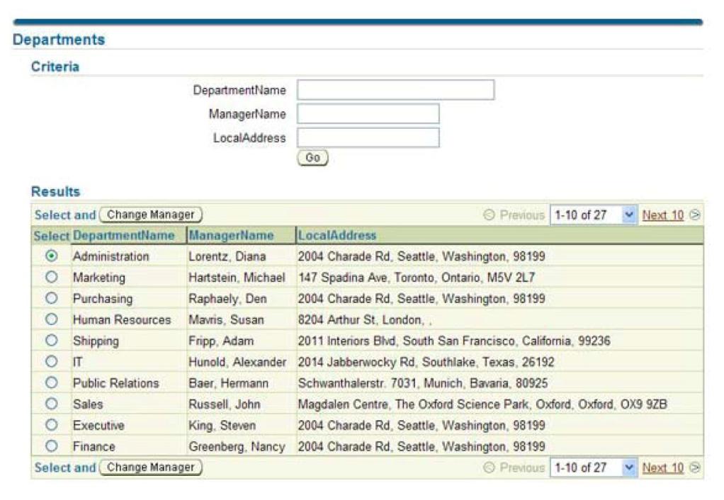 Once the department is selected, you navigate to the Employee Select page.