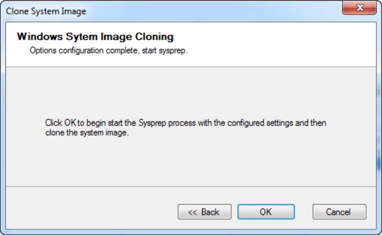 59 of 70 12/4/2012 12:18 PM Select OK to begin the Sysprep process and then clone the system image Once the sysprep has completed the thin client will boot to the 10ZiG Manger in PXE mode where the