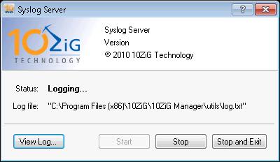 7 of 70 12/4/2012 12:18 PM 3. The ICON in will be display in the Windows notification area 4. Double click on the ICON to open the Syslog Server Program 5. Select View Log...the log is displayed.