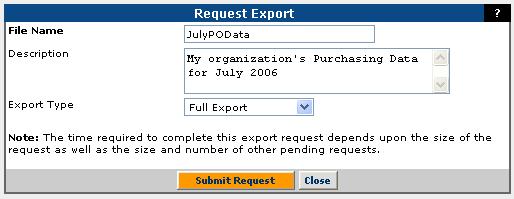 Select the export type from the drop-down list box. By default, the screen export is selected.