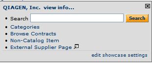 Suppliers listed in the Purchasing showcase may or may not have an icon attached to their name.