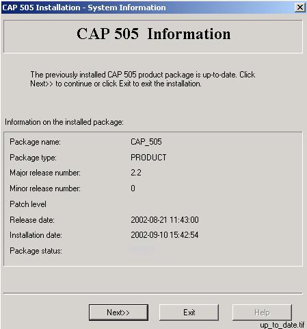 CAP 505 Relay Product Engineering Tools 1MRS751901-MEN 3. Installation Fig. 3.3.2.5.-1 The System Information dialog The current version information is available here for viewing.