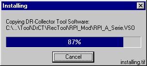 CAP 505 Relay Product Engineering Tools 1MRS751901-MEN 3. Installation Fig. 3.3.2.9.-1 The Installing dialog You may cancel the installation by clicking Cancel.