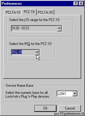 CAP 505 Relay Product Engineering Tools 1MRS751901-MEN 4. Commissioning Fig. 4.6.5.1.-1 PCC-10 preferences The default IRQ setting is automatic.