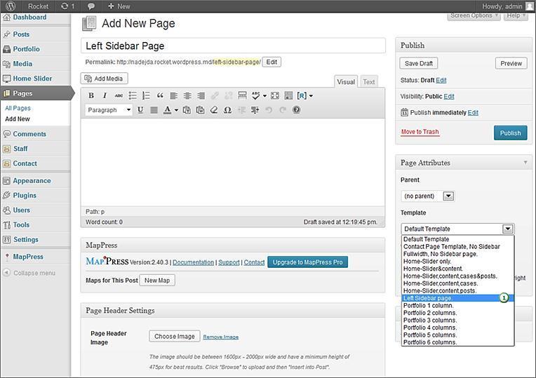 4. Left Sidebar Layout By default, right sidebar pages are predefined for this theme.