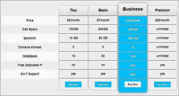 Panel Panels are used to highlight large parts of text, they can be of two types: Price Table You can modify Price Tables according to your taste and needs using the