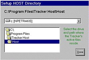 Change the Host Directory The host directory is where the Tracker s active files will be stored.