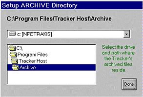 Change the Archive Directory The archive directory is where the Tracker s completed shift files will be stored.