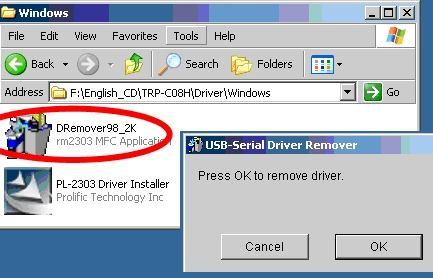 4. Remove or update TRP-C08 Driver It is necessary to update the driver when TRP-C08 adds new features or function. User may download the latest driver from Trycom web www.trycom.com.tw.