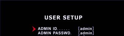 and password. User ID and USER PASSWORD are used to restrict the access rights over a network to prevent tampering.