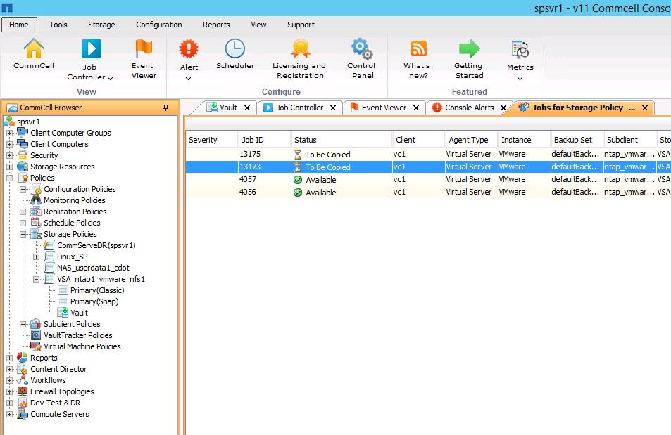16 Figure 3-106: 3.6.3 Perform the archive backup This activity creates the SnapVault update. 1.
