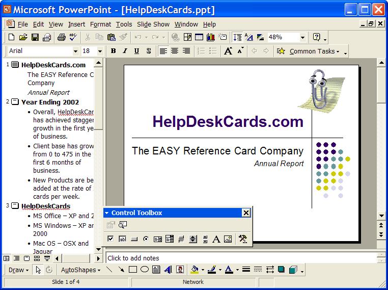 5 If you are using PowerPoint 2000 you will not have the option to see slide thumbnails while working on the slides (the view will always be the outline view, as shown