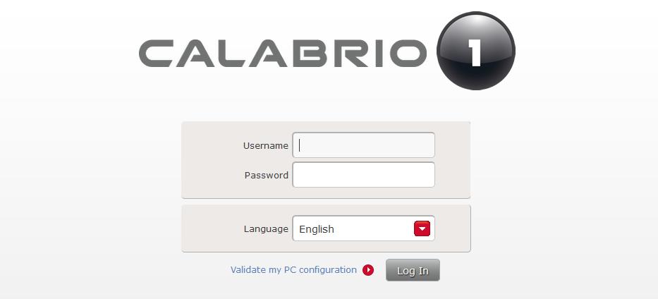 Access the Calabrio Workforce Management web-based administration interface by using the