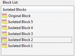 You can move the isolated blocks in the list to change that order. Drag and drop the blocks in the list until you obtain the desired order.