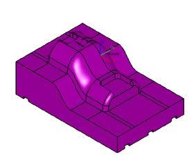 The selected surfaces appear in purple in the Viewing Area. CAD Mode: Surfaces Selected for Workzone Creation 4.