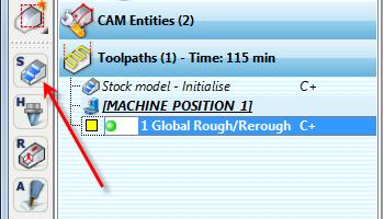 There are several ways of doing it: Click on the / icon next to the toolpath in the Workzone Manager. Right click on the toolpath name in the Workzone Manager and select Parameters.