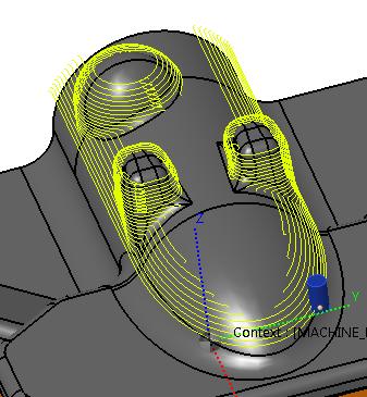 7 3-Axis Finishing Toolpaths Practicing: 3-Axis Finishing Toolpaths Combined Z-Level Finishing and Optimization 7. Simulate the toolpth with the Progressive Display mode.
