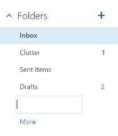 NOTE: If you want to create a folder at the same level as your Inbox folder, click the Create new folder icon next to the top-level folder.