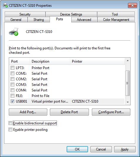 * This driver cannot be used with the status function (language monitor) of the Windows driver that shows the printer status.