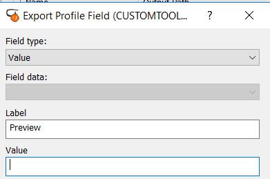 This field is automatically populated based on the value selected in the Field data.