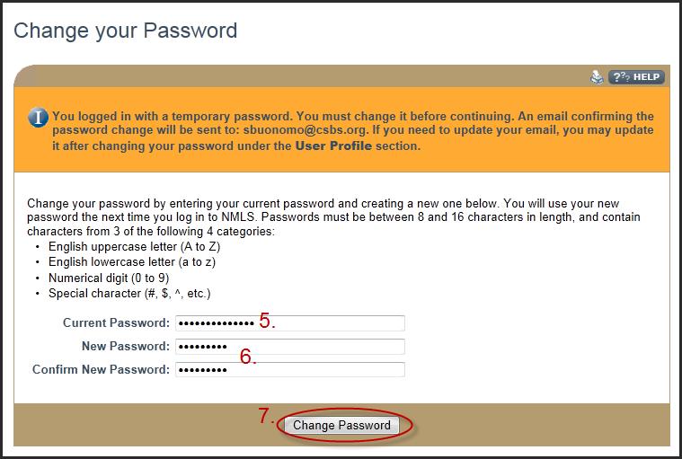 Tip: Copying and pasting is recommended when using a temporary password. 6.