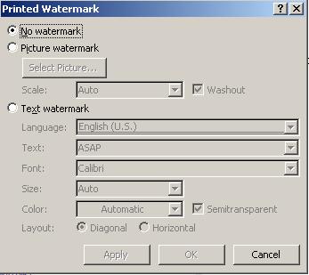 3. To create a custom watermark, click on the option for Custom Watermark. 4. To create a watermark using text, select the Text watermark radio button.