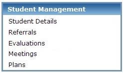 Student Management Administrators and 504 Coordinators can manage students in the Student