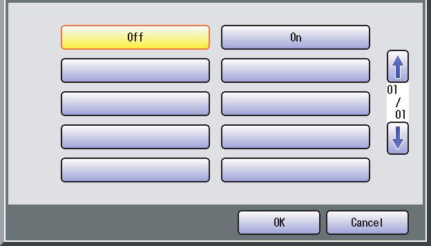 Chapter 3 Setting Machine 6 Select the number ( No. 00 to No. 09 ). You can set up to 10 domain names. 7 Select the authentication method, and then select OK.