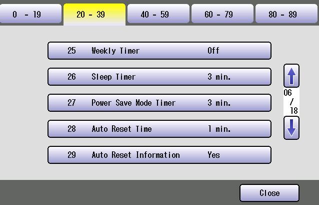 Auto Reset Time Setting This sets the ID Timeout period when Auto Rst is selected for ID Timeout setting. 1 Press the Function key. 2 Select General Settings.