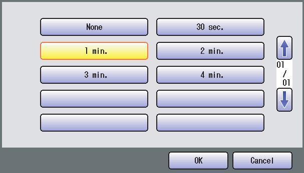 Chapter 3 Setting Machine 6 Select the auto reset time, and then select OK.
