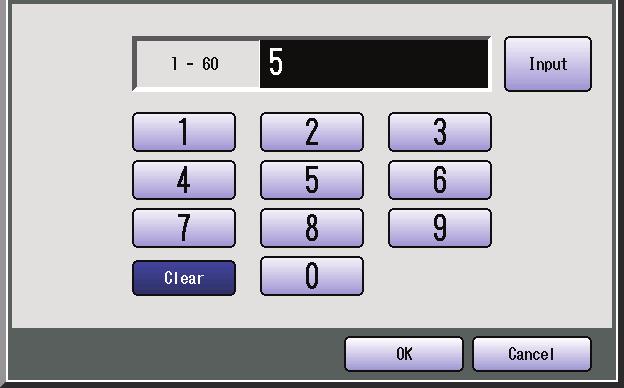 Chapter 3 Setting Machine 6 Select Input, and enter the lockout time (1 to 60