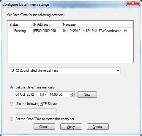 Configuring the Date and Time of Devices Illustra Connect allows you to set the date and time of supported devices.