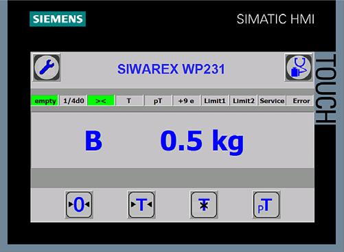 Integration in the plant environment is directly integrated into the SIMATIC S7-100 via the SIMATIC bus. All scale parameters can be read and edited by the CPU.