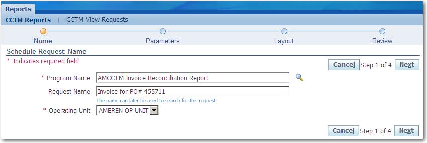 134 CCTM Supplier Training Lesson 7-2: Invoice Reconciliation Report You can run a report to view the invoice which was created from your approved time cards.