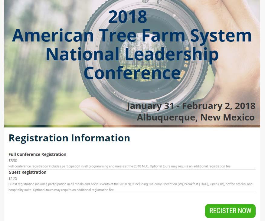 2018 ATFS NLC: Step By Step Registration Guide All 2018 NLC attendees must register online.
