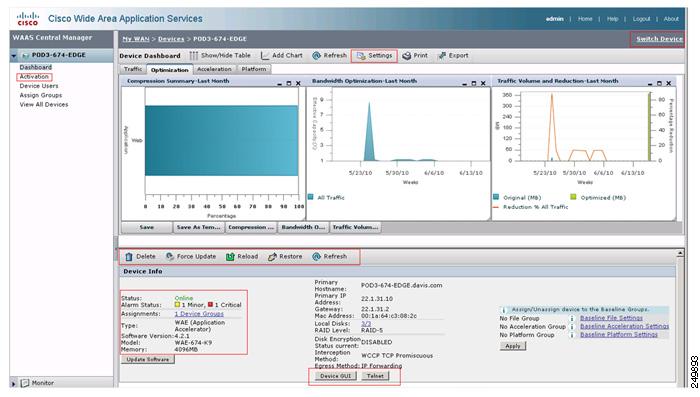 Monitoring WAAS Device Health Chapter 1 Monitoring WAAS Device Health You can use WAAS Central Manager to monitor and configure all devices in the WAAS network.