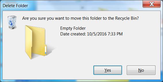 Deleting a File or Folder Windows uses a recycling icon to hold the files you delete. You will usually have the icon on your desktop.
