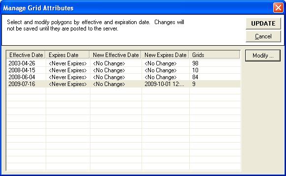 Grid Selec on Editor Toolbar Once you have clicked OK, you will be directed back to the original manage grid a