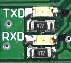Indicator LEDs: Indicator LEDs just used to indicate status accordingly. These are three LEDs represents Power Status, RxD and TxD respectively.