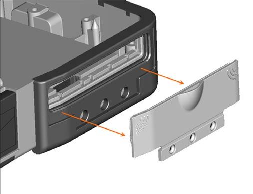 2. Remove the PC Card Slot Door from the notebook. 6.9.2 Installing the PC Card Slot Door 1.