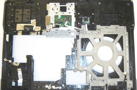cable connector to the system board before replacing the palm rest screws.