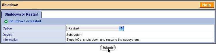 In the Shutdown dialog box, be sure Restart is chosen in the Option menu.